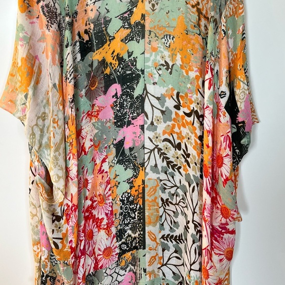 Paparazzi Floral Lightweight Patchwork Kimono Cardigan - Picture 3 of 6